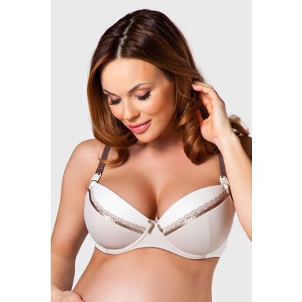 Kojící podprsenka ALLES Mama Caffe Latte  U (Barva béžová, Velikost 70D)