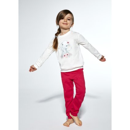 Pyžamo Cornette dívčí 949/170 Elephant 2 dl/r 86-128 (Barva ecru, Velikost 110-116)