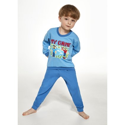 Pyžamo Cornette chlapecké 477/147 My Game dl/r 86-128 (Barva světle modrá, Velikost 110-116)