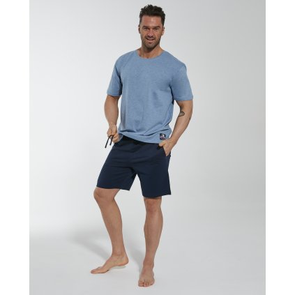 Pyžamo Cornette KR 925/147 Wild 2 (Barva světle modrá melanž, Velikost XXL)