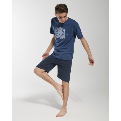 Pyžamo Cornette Chlapecké KR 504/43 Strong (Barva tmavě modrá, Velikost 182/L)