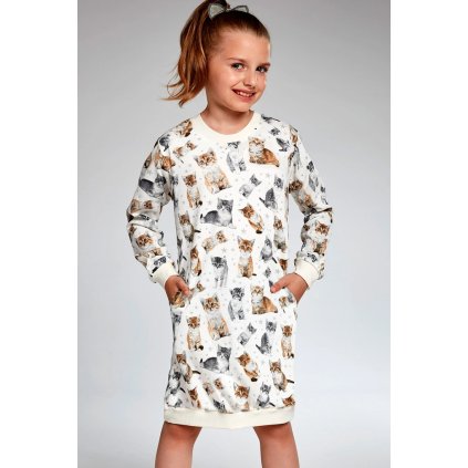 Košilka Cornette dívčí 942/105 Lovely cats 4 (Barva ecru, Velikost 86-92)