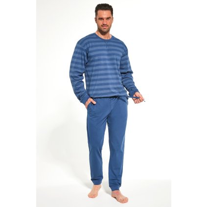 Pyžamo Cornette 117/207 Loose 10 dl/r S-2XL (Barva jeans, Velikost L)