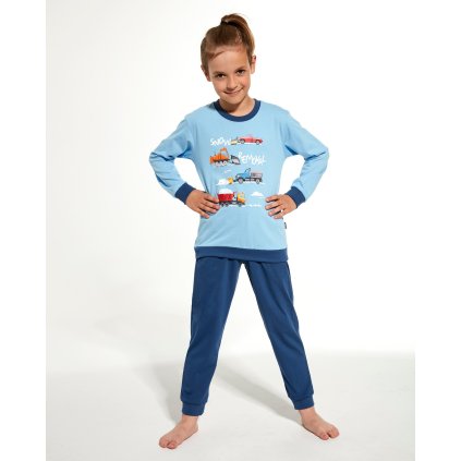 Pyžamo Cornette Kids Boy 477/129 Snow dl/r 86-128 (Barva světle modrá, Velikost 122-128)