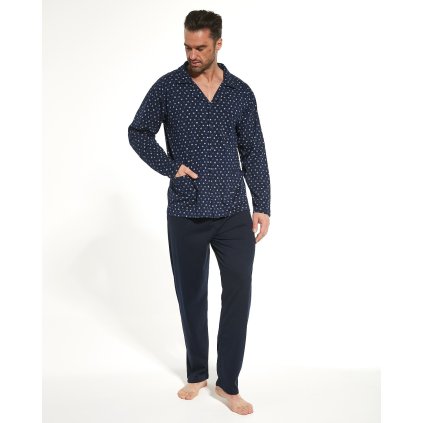 Pyžamo Cornette 114/56 dl/r 3XL-5XL (Barva tmavě modrá, Velikost 4XL)
