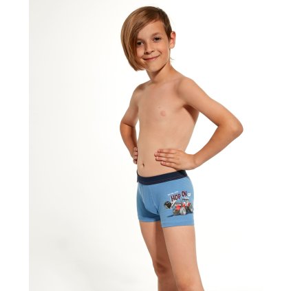 Boxerky Cornette Kids Boy 701/87 Tractor Style 86-128 (Barva světle modrá, Velikost 110-116)