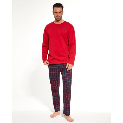 Pyžamo Cornette 124/210 Winter 2 dl/r S-2XL (Barva červená, Velikost XXL)