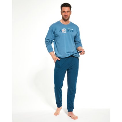 Pyžamo Cornette 322/205 Active dl/r S-2XL (Barva světle modrá, Velikost XXL)