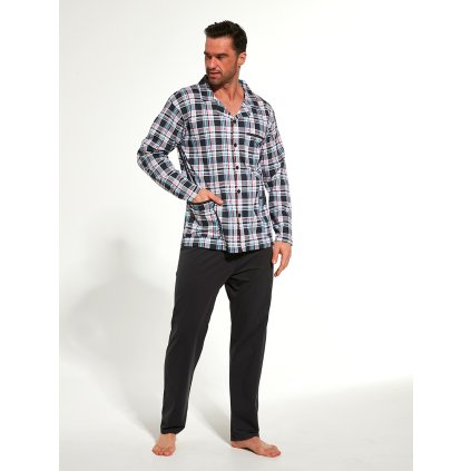 Pyžamo Cornette 114/53 dl/r S-2XL (Barva grafit, Velikost M)