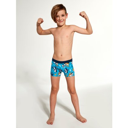 Boxerky Cornette Young Boy Boy 700/121 Shark 2 134-164 (Barva tyrkysová, Velikost 146-152)