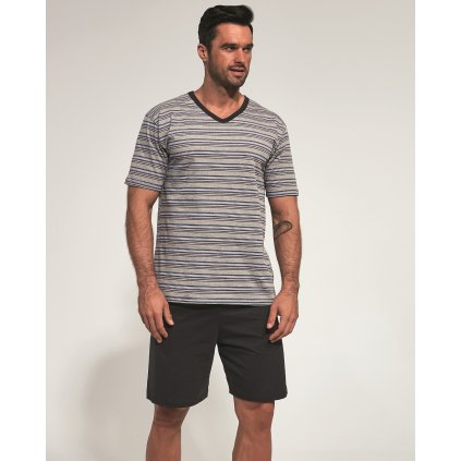 Pyžamo Cornette Various 330/12 kr/r S-2XL (Barva tmavě modrá, Velikost M)