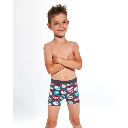 Boxerky Cornette Kids Boy 701/103 Caps (Barva grafit, Velikost 110-116)