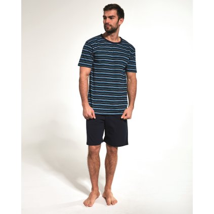 Pyžamo Cornette Various 338/16 kr/r S-2XL (Barva tmavě modrá, Velikost M)