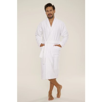 Wellness pánský župan bílý 3XL