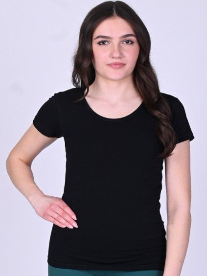 Dámské triko RUTH 023 (Velikost M, Barva Černá)