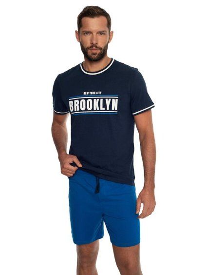 Pánské pyžamo Brooklyn modré (Velikost M, Barva modrá)