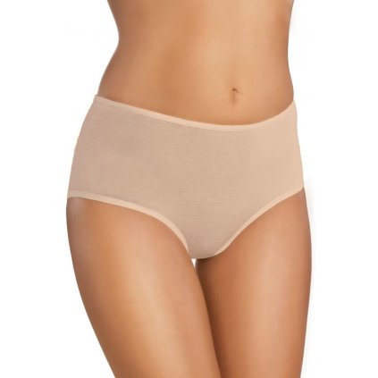 Bavlněné kalhotky s vyšším pasem 18 beige (Velikost XL)