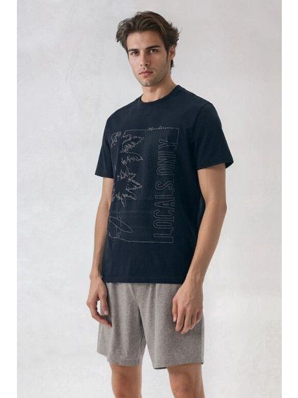 Pánské pyžamo Surf modré (Velikost M, Barva modrá)