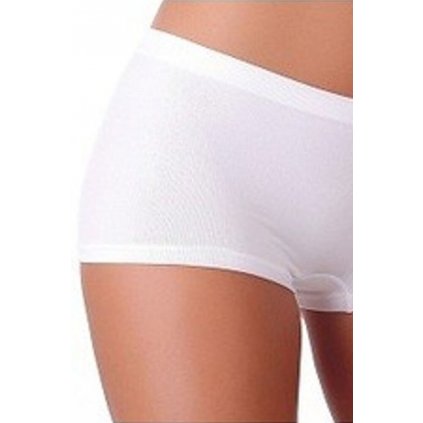 Bezešvé boxerkové kalhotky Niki bílé (Velikost XL)