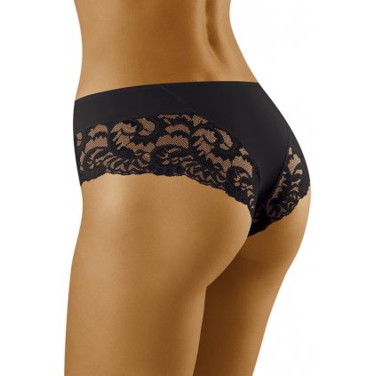 Dámské kalhotky s krajkou Cara černé (Velikost XL)