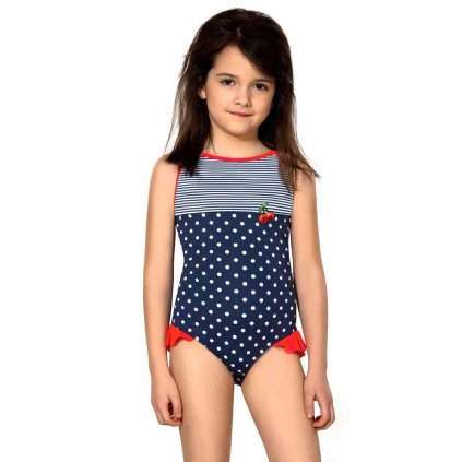 Dívčí jednodílné plavky Sárinka modré (Velikost 140)