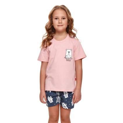 Dívčí pyžamo Bear růžové (Velikost 146/152)
