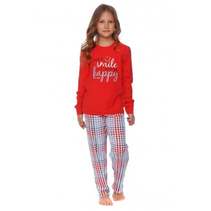Dívčí pyžamo Flow červené smile (Velikost 146/152)