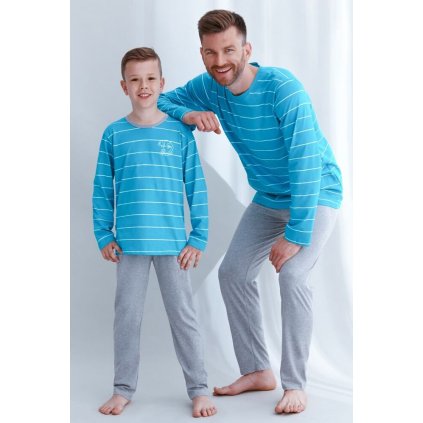 Chlapecké pyžamo Harry tyrkysové s pruhy (Velikost 98)