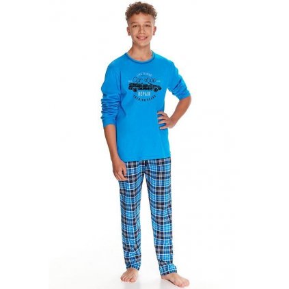 Chlapecké pyžamo Mario modré car shop (Velikost 158)