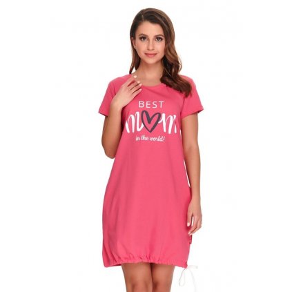 Kojicí noční košile Best mom 2 růžová (Velikost XL)