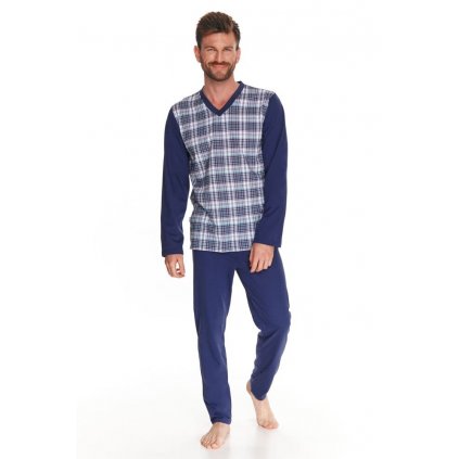 Pánské pyžamo Victor tmavě modré (Velikost XXL)