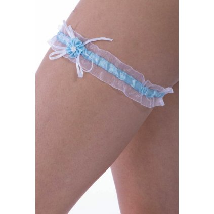 Svatební podvazek PW33 Helsinki světle modrý (Velikost uni)