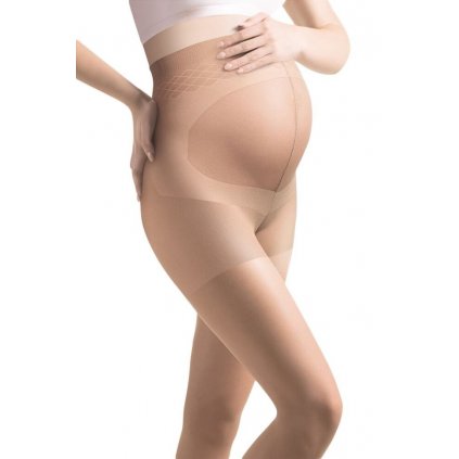 Těhotenské punčocháče Mamma 40 DEN béžové (Velikost S)