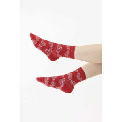 2 pack kvalitních ponožek 162 šedé a červené