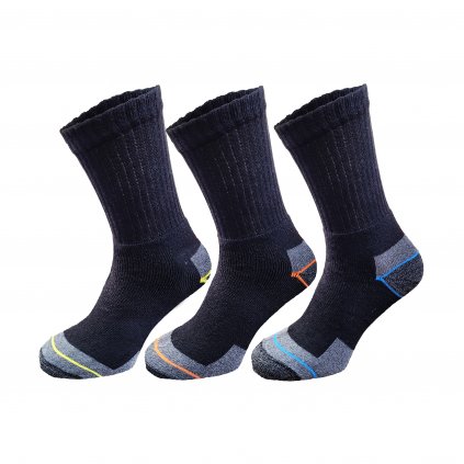 Pánské pracovní ponožky s extra zesíleným melírovaným chodidlem (3 páry)