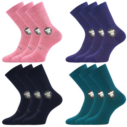 Ponožky Barefootik merino (Barva fialová, Velikost 20-24 (14-16))
