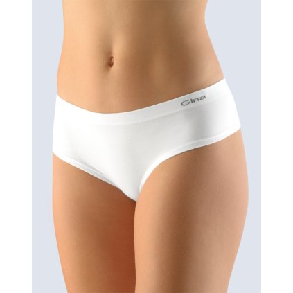 GINA dámské tanga francouzská, francouzské, bezešvé, bokové, jednobarevné MicroBavlna 04006P - bílá M/L (Velikost M/L, Barva bílá)