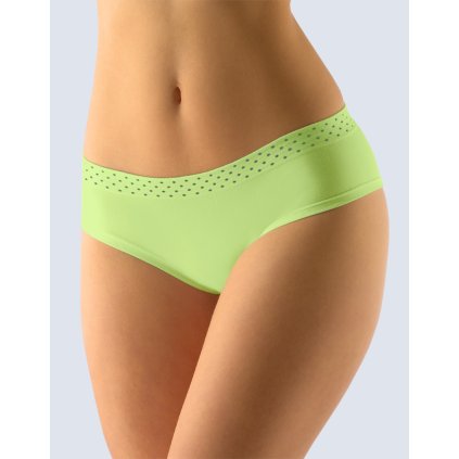 GINA dámské kalhotky francouzské, bezešvé, bokové Bamboo Dots 04025P - apple tm. šedá M/L (Velikost M/L, Barva apple tm. šedá)