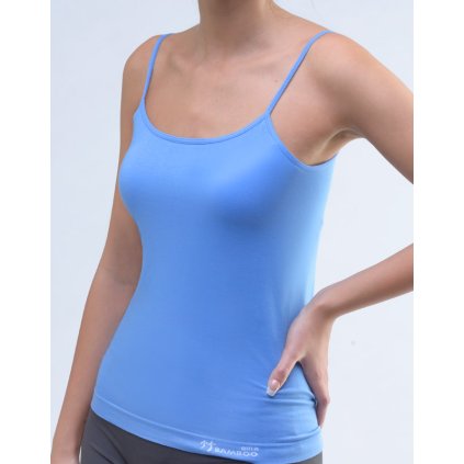 GINA dámské košilka, úzká ramínka, bezešvé, jednobarevné Bamboo Cotton 08988P - atlantic bílá S/M (Velikost S/M, Barva atlantic bílá)