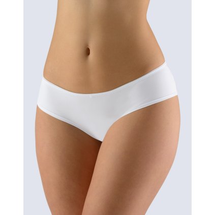 GINA dámské kalhotky francouzské, šité, bokové, s krajkou, jednobarevné La Femme 2 14113P - bílá 34/36 (Velikost 34/36, Barva bílá)