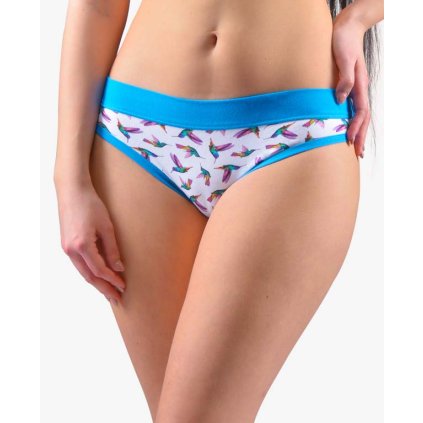 GINA dámské kalhotky bokové se širokým bokem, širší bok, šité, s potiskem Disco XVII 16171P - dunaj fialová 34/36 (Velikost 34/36, Barva dunaj fialová)