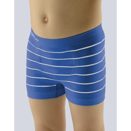 GINA dětské boxerky s kratší nohavičkou chlapecké, kratší nohavička, bezešvé Bamboo Cotton 25997P - atlantic bílá M (Velikost M, Barva atlantic bílá)