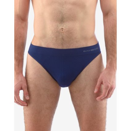 GINA pánské slipy, úzký bok, bezešvé, jednobarevné Eco Bamboo 50004P - lékořice L/XL (Velikost L/XL, Barva lékořice)