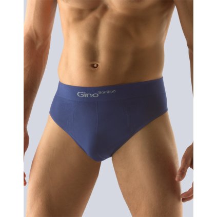 GINA pánské slipy se širším bokem, širší bok, bezešvé, jednobarevné Bamboo PureLine 51003P - lékořice M/L (Velikost M/L, Barva lékořice)