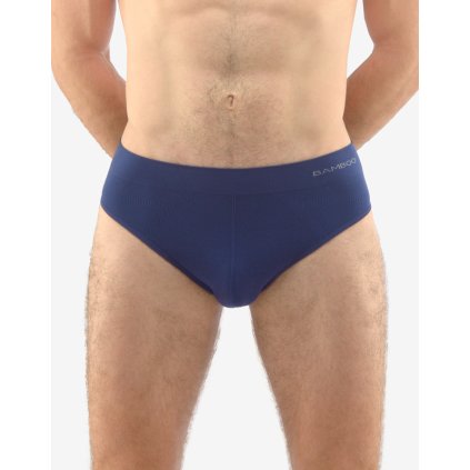 GINA pánské slipy širší bok, bezešvé, jednobarevné Eco Bamboo 51004P - lékořice L/XL (Velikost L/XL, Barva lékořice)