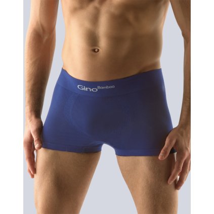 GINA pánské boxerky kratší nohavička, bezešvé, jednobarevné Bamboo PureLine 53004P - lékořice L/XL (Velikost L/XL, Barva lékořice)