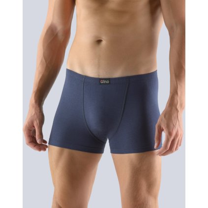 GINA pánské boxerky kratší nohavička, šité, jednobarevné 73068P - lékořice 46/48 (Velikost 46/48, Barva lékořice)