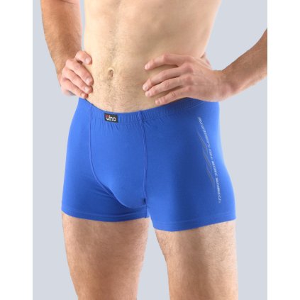 GINA pánské boxerky kratší nohavička, šité, s potiskem 73111P - modrá atlantic 50/52 (Velikost 50/52, Barva modrá atlantic)