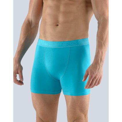 GINA pánské boxerky delší nohavička, šité, jednobarevné Bamboo Classic 74117P - dunaj 50/52 (Velikost 50/52, Barva dunaj)