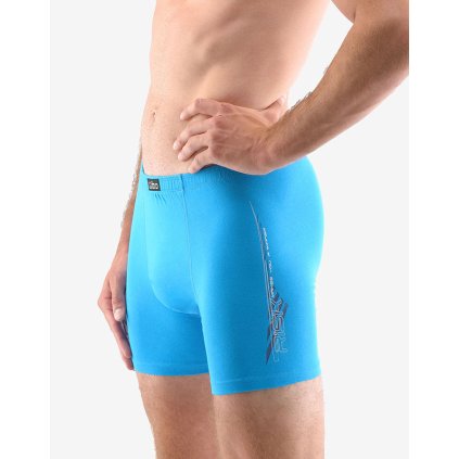 GINA pánské boxerky delší nohavička, šité, s potiskem 74144P - dunaj bílá 50/52 (Velikost 50/52, Barva dunaj bílá)